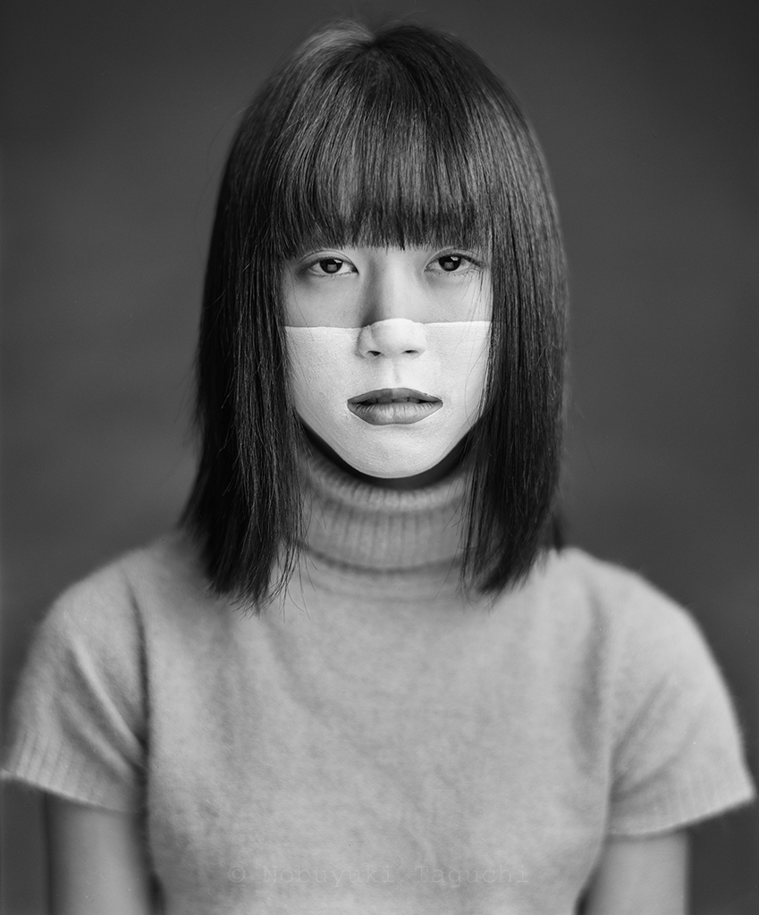 Portrait - Large Format - Saori Face Half White