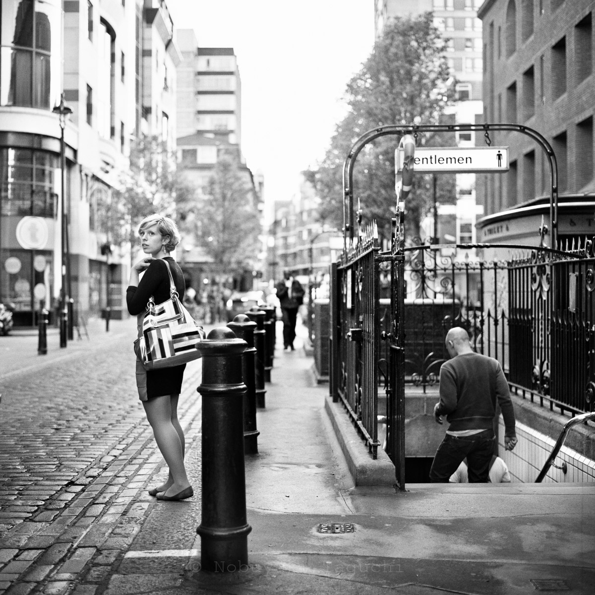 Street Photography London 120 Film  - Crossing Broadwick Street, London W1