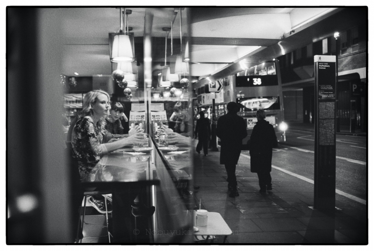 Street Photography London 2012 - Lady in a coffee shop