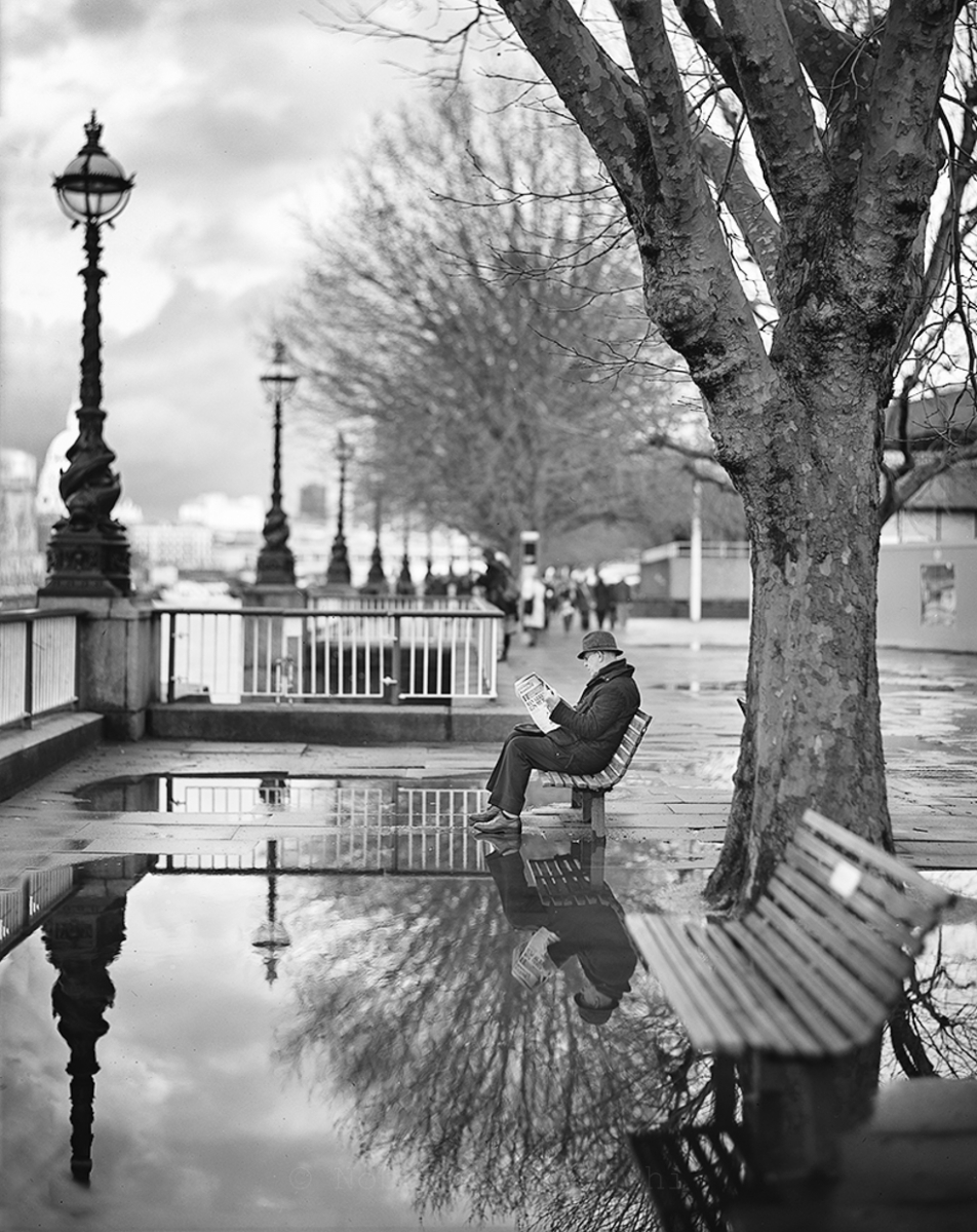 London by 5x4 (4x5) Large Format with Aero Ektar - After Rain