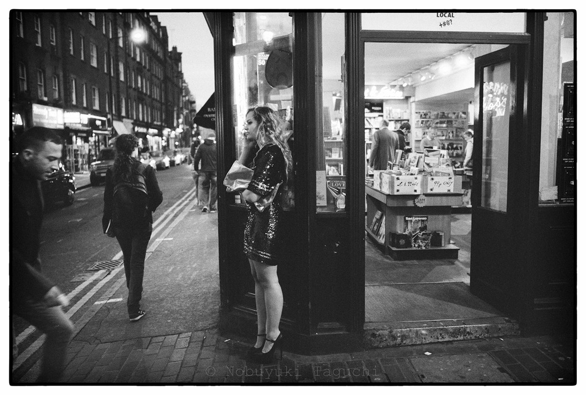 Girl by the front of SOHO Original Book Shop