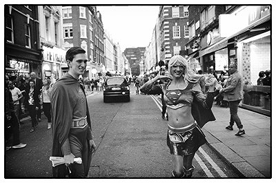 Guy in superwoman's costume