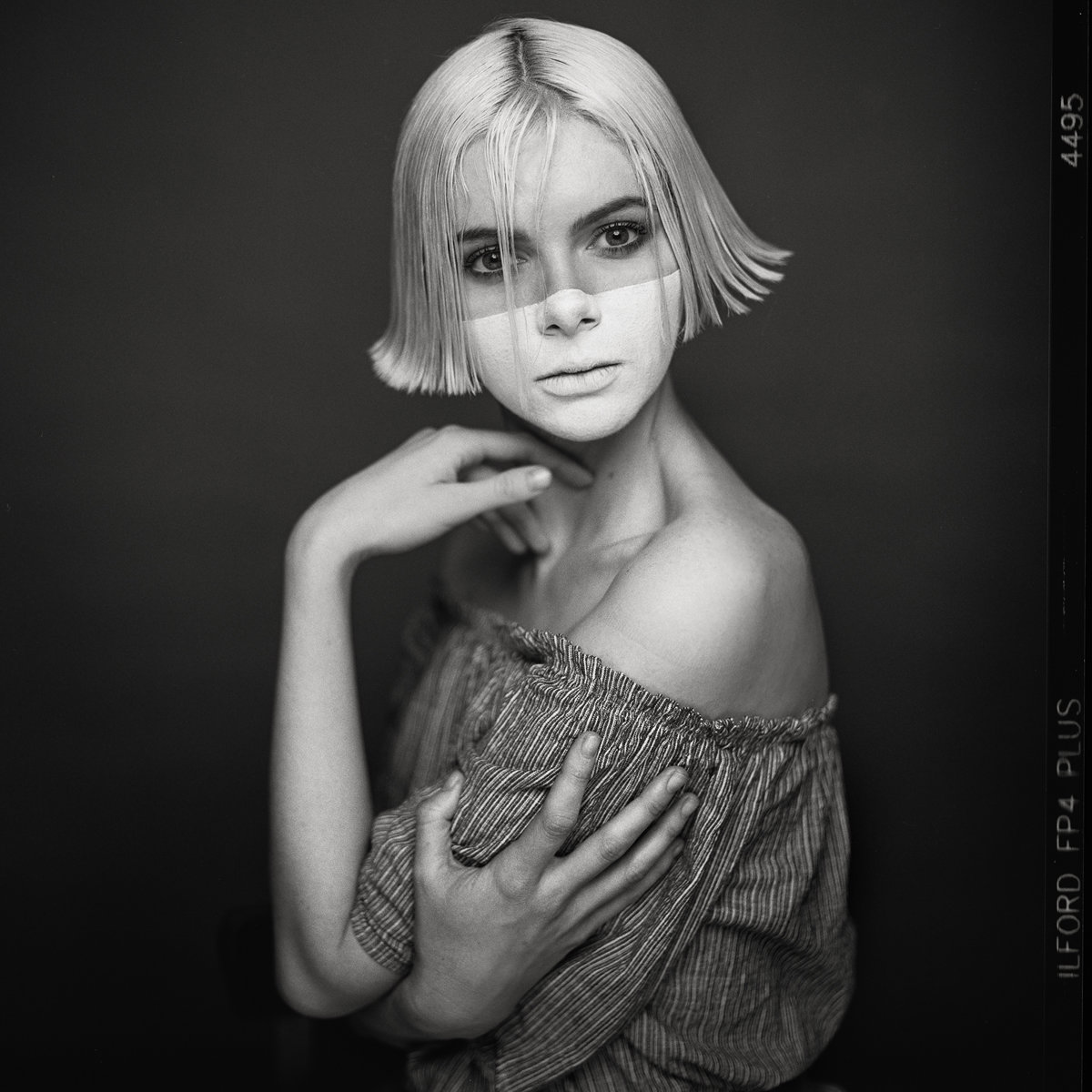 Portrait Photograph-Face Mask-Ilford FP4+